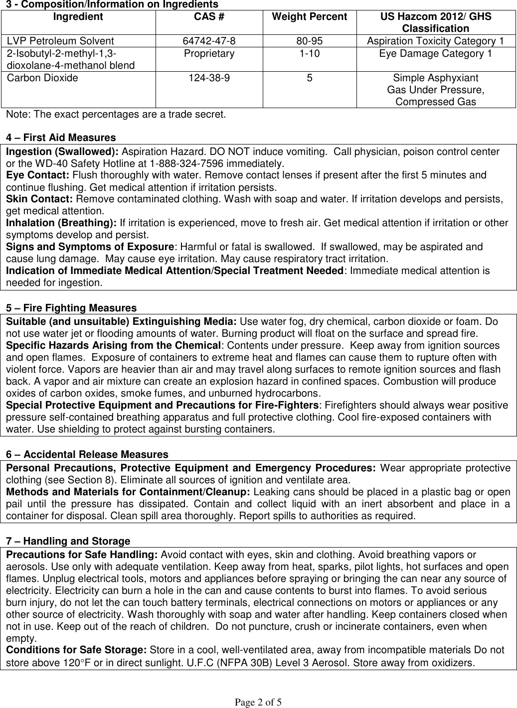 Material Safety Data Sheet (MSDS) 352099