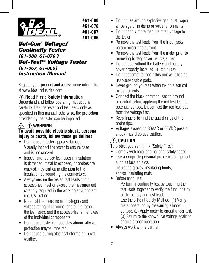 Page 1 of 12 - Installation Directions