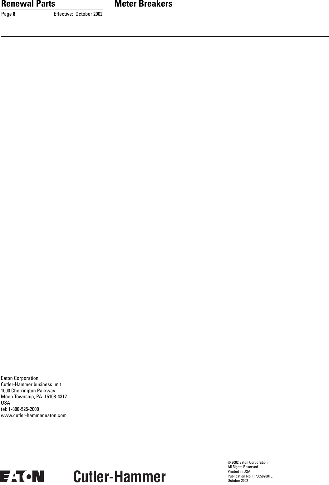 Page 8 of 8 - RP00502001E