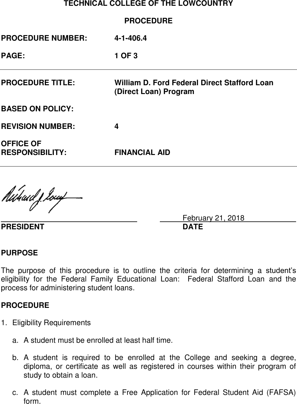 Page 1 of 3 - 4-1-406.4-William-D.-Ford-Federal-Direct-Loan-Direct-Loan-Program