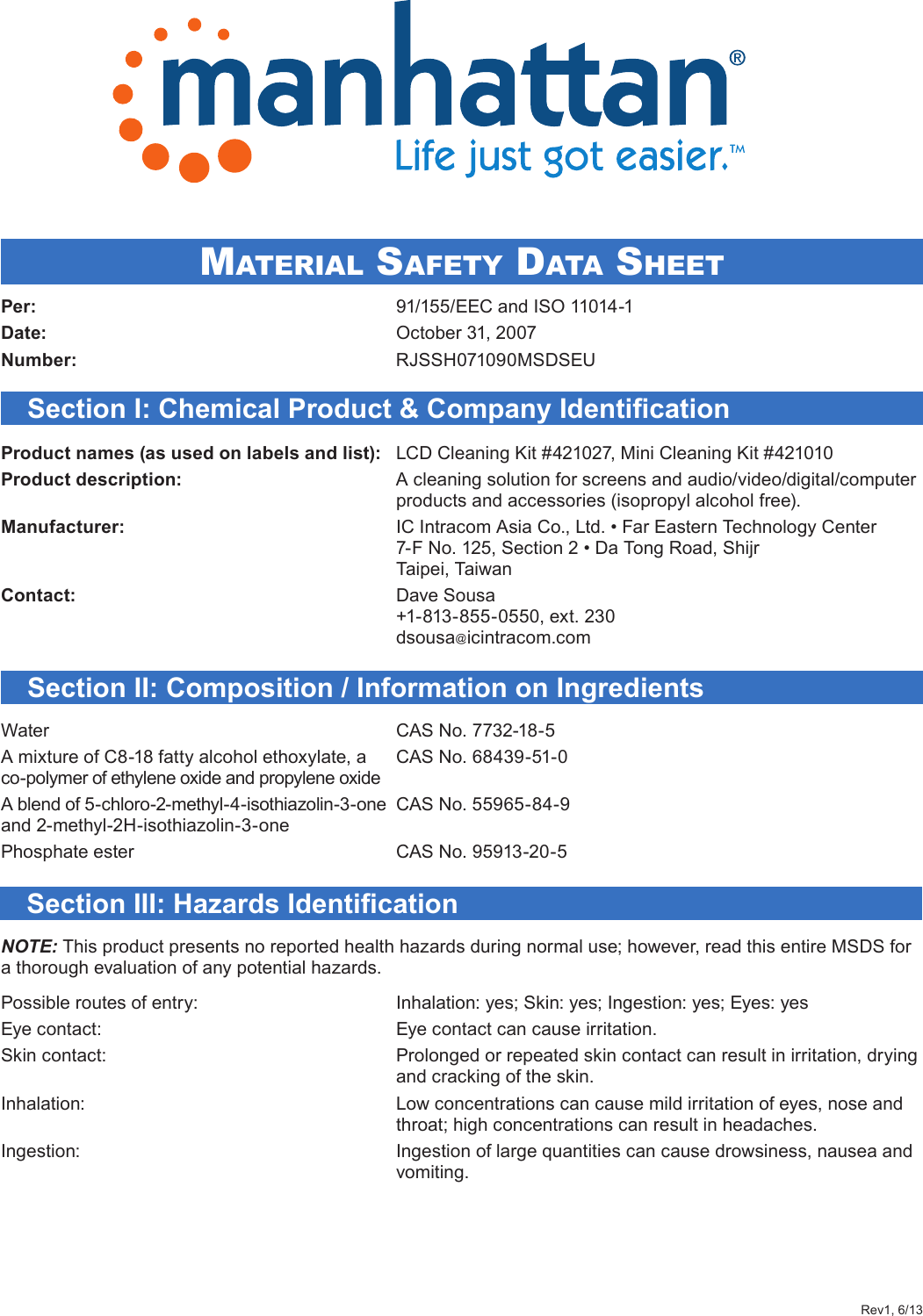 Page 1 of 4 - 421010 MSDS