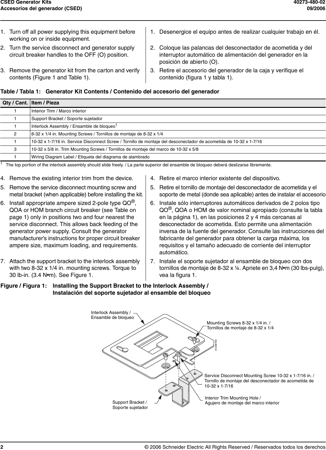 Page 2 of 4 - 40273-480-02 Installation Directions