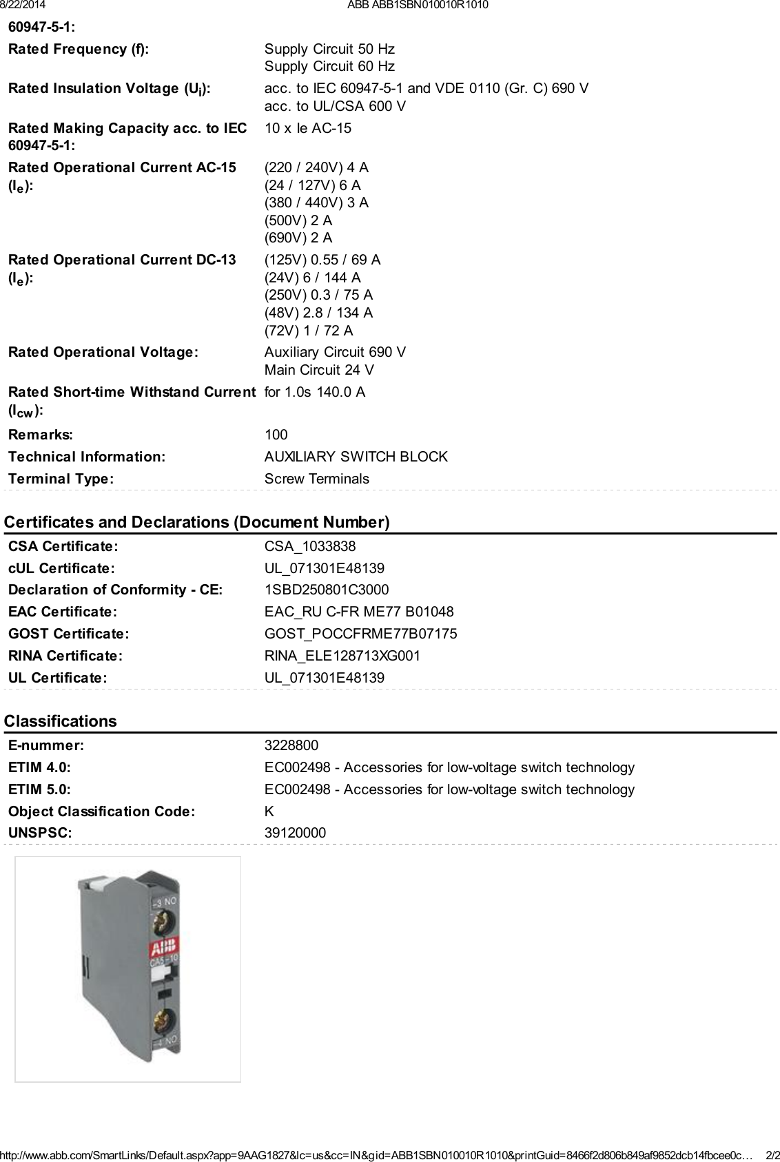 Page 2 of 2 - Product Detail Manual 