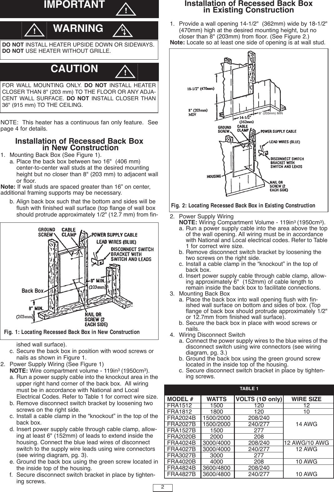 Page 2 of 5 - Installation Directions