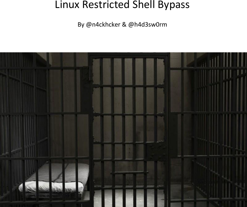 Page 1 of 8 - 44592-linux-restricted-shell-bypass-guide