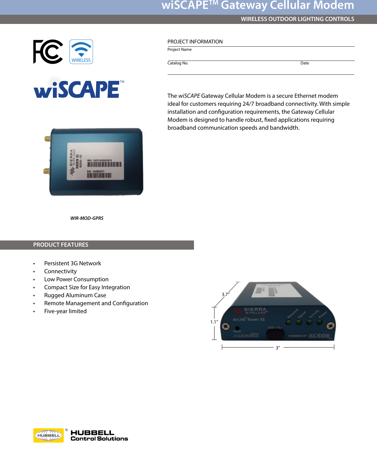 Page 1 of 2 - 4506 Wi SCAPE Cellular Modem Cutsheet