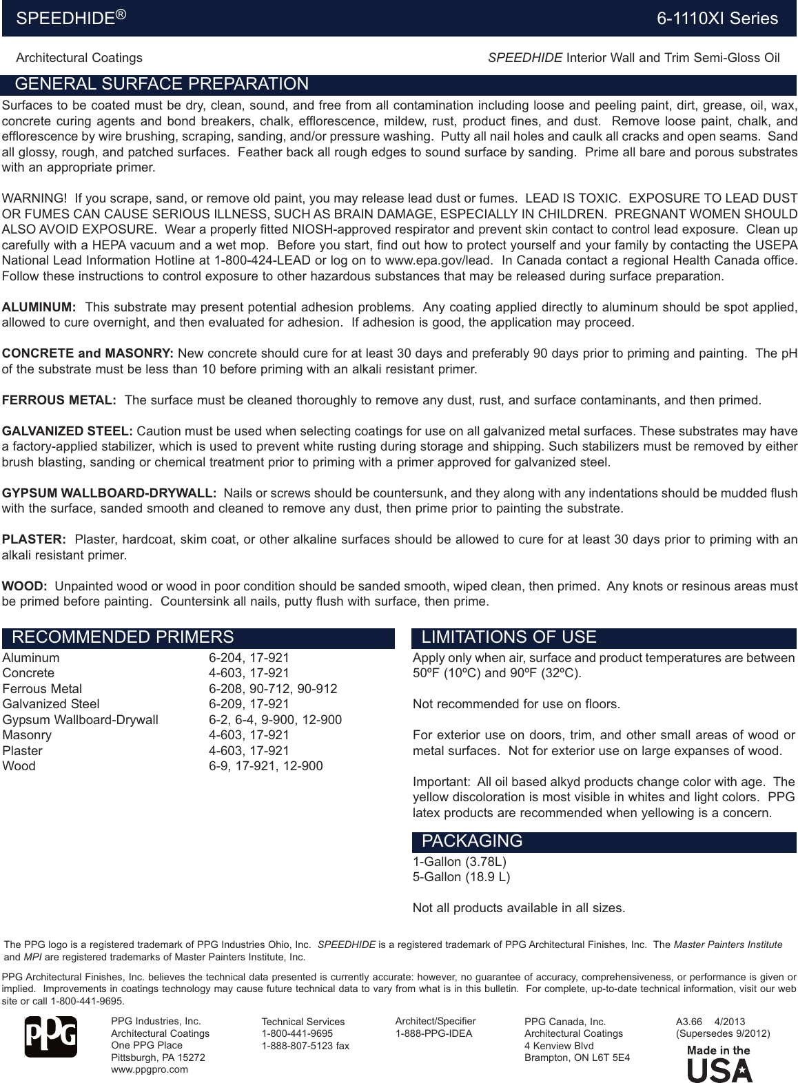 Page 2 of 2 - 6-1110XI_Copy Of  455221 Product Data Sheet