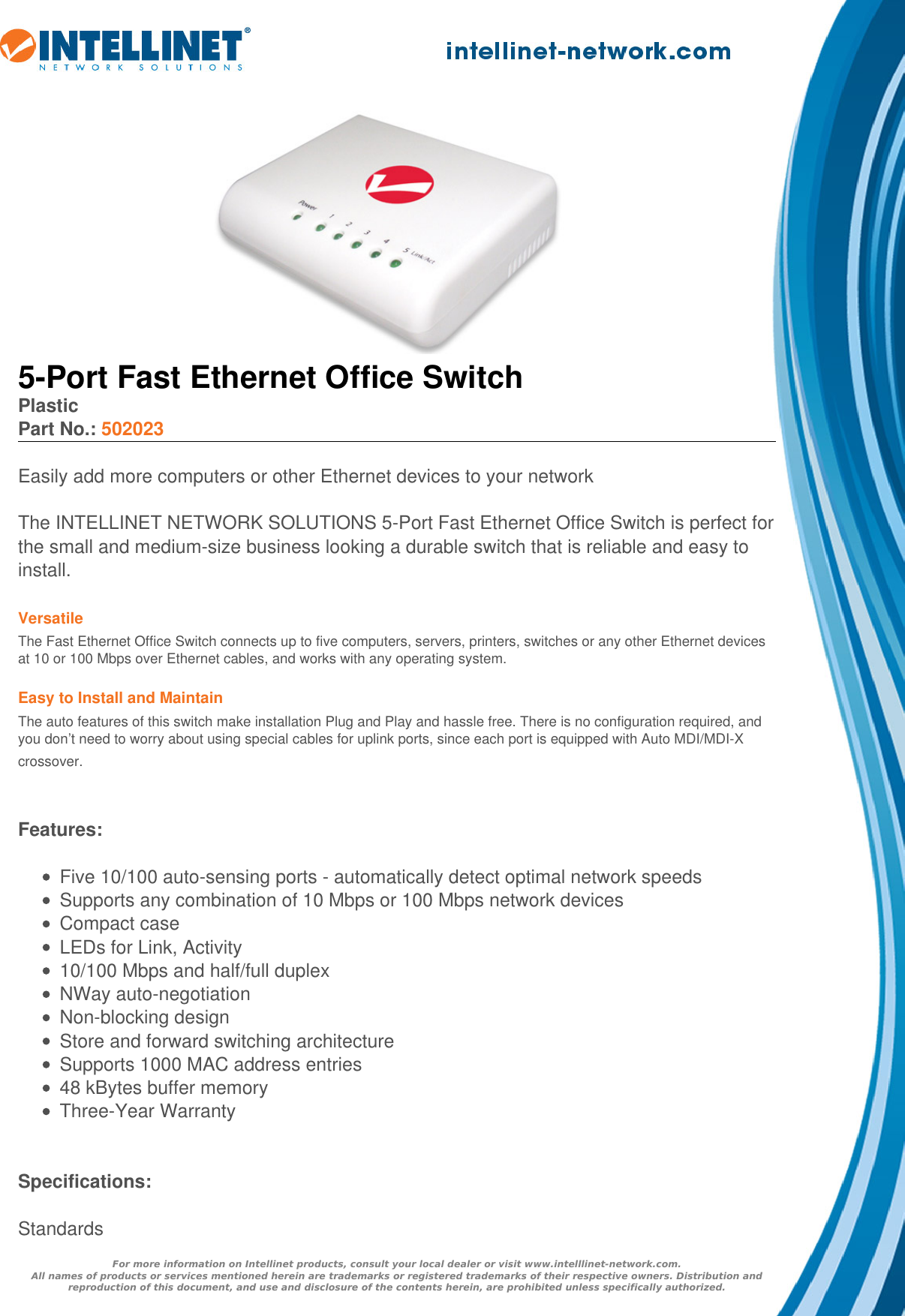 Page 1 of 3 - Datasheet  502023 English