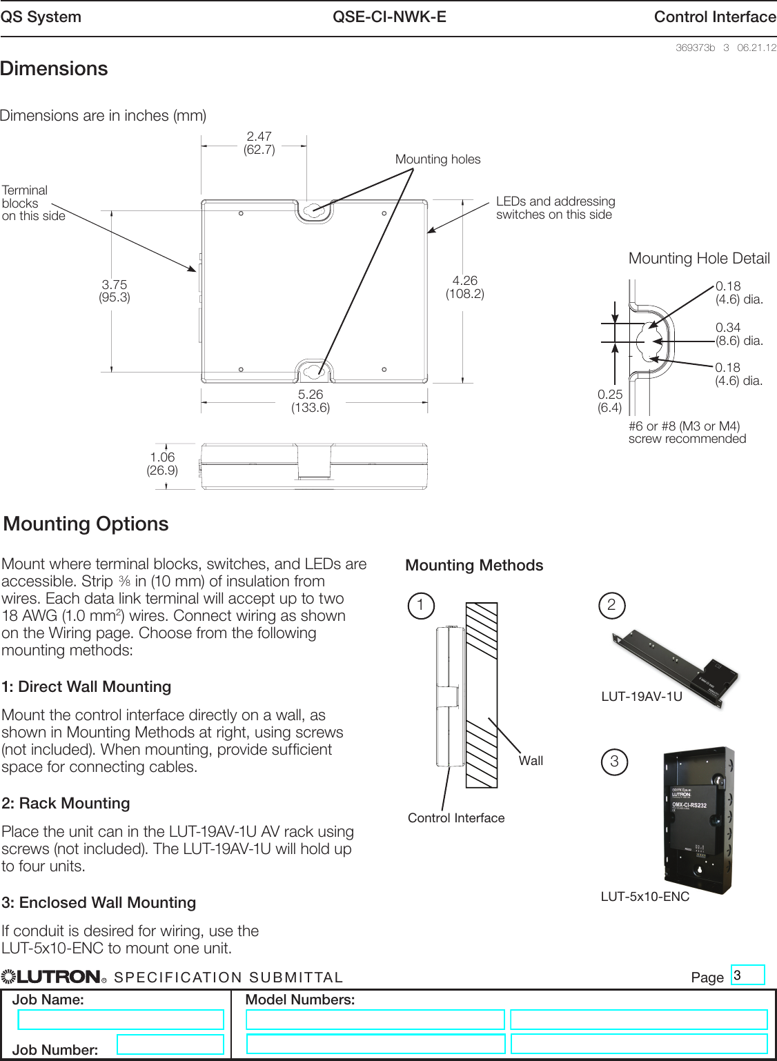 Page 3 of 6 - QSE-CI-NWK-E Control Interface