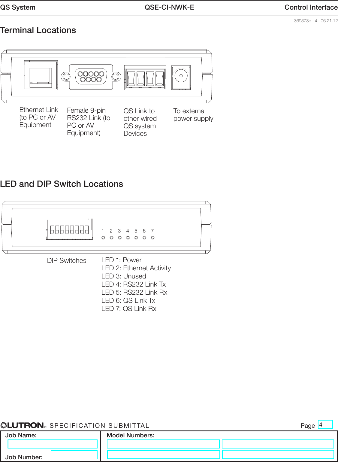 Page 4 of 6 - QSE-CI-NWK-E Control Interface