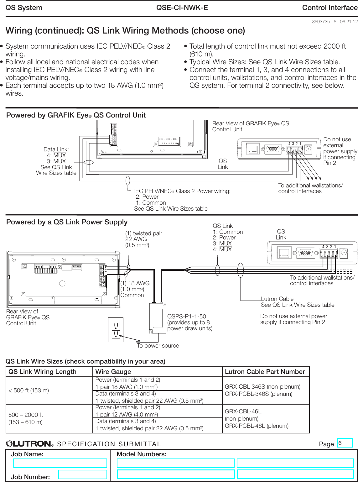 Page 6 of 6 - QSE-CI-NWK-E Control Interface
