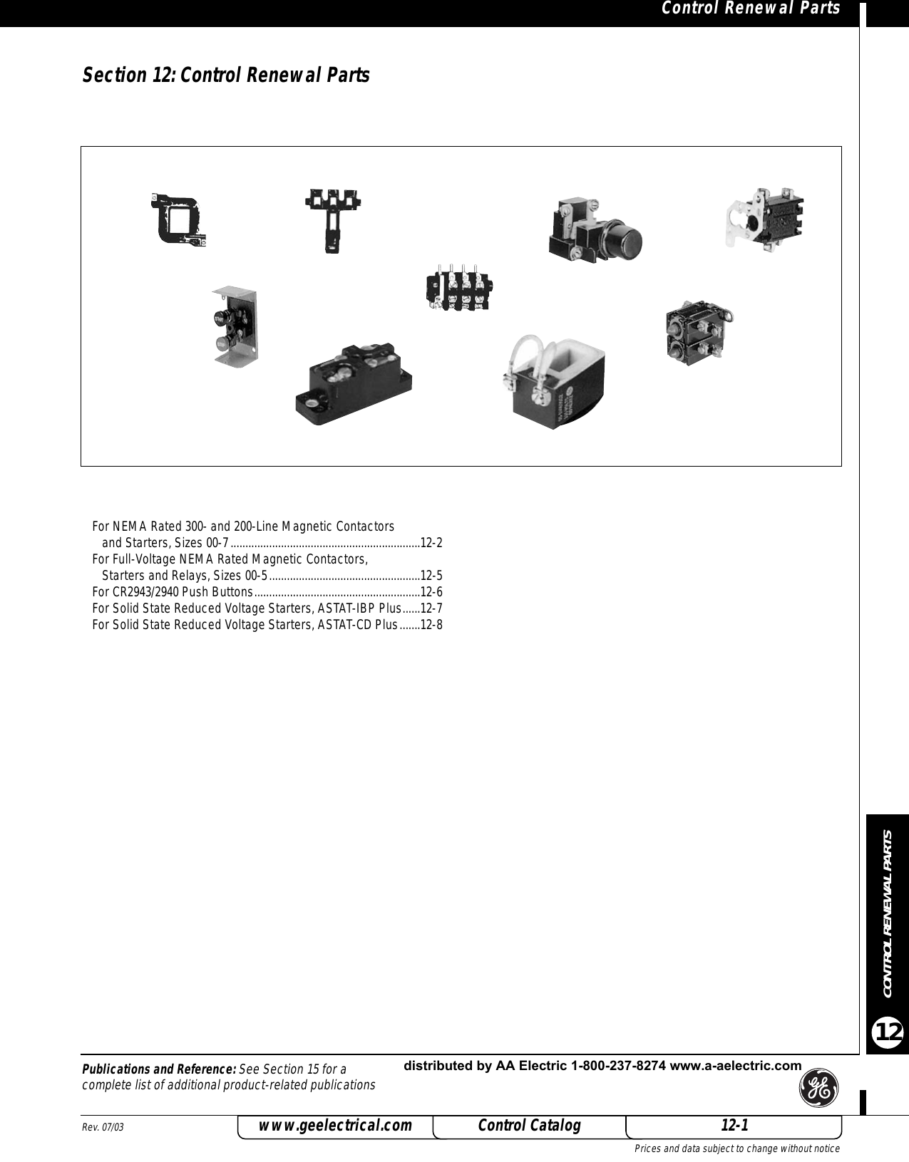 Page 1 of 8 - GE 2005 Control Catalog - Section 12  522426-Catalog