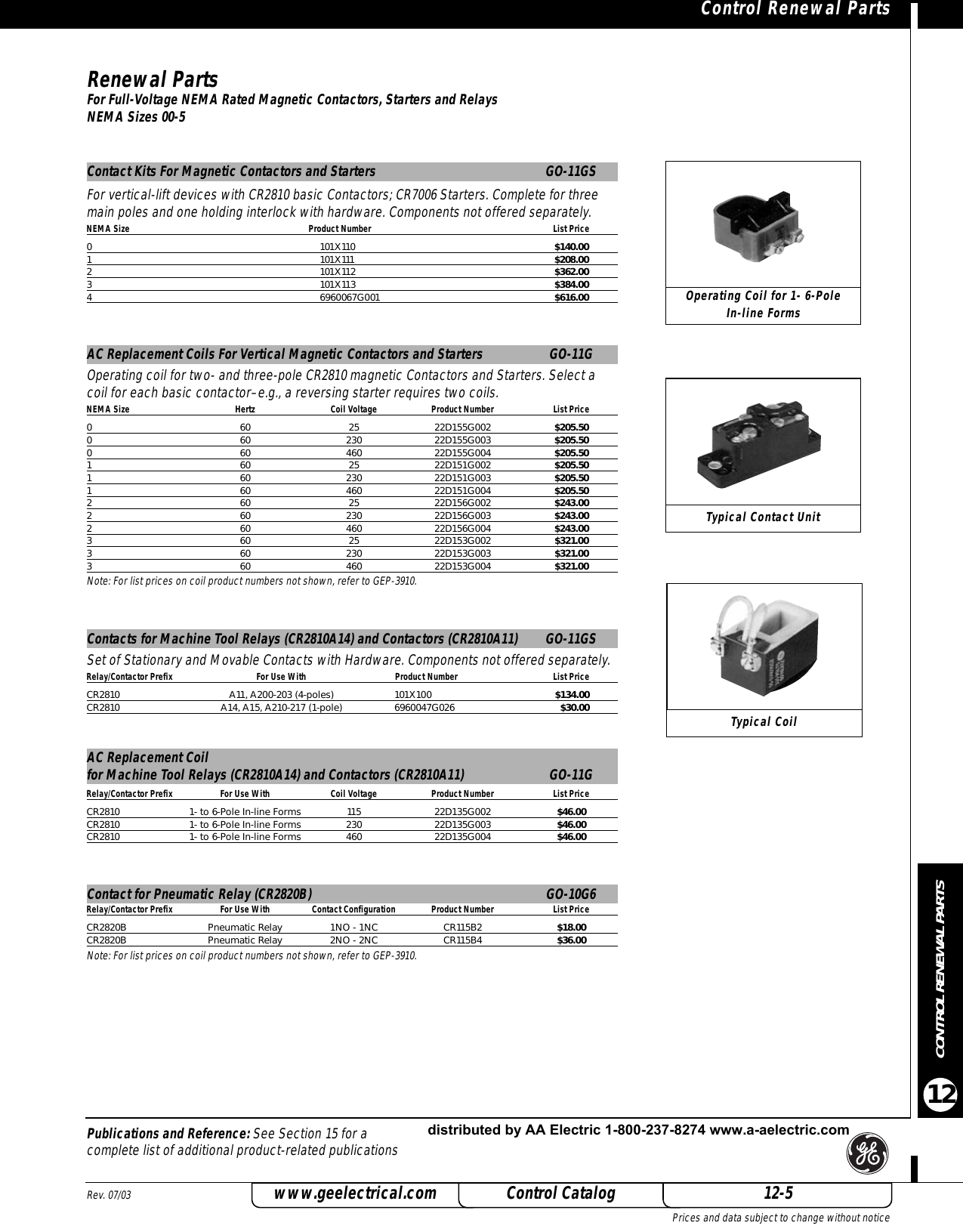 Page 5 of 8 - GE 2005 Control Catalog - Section 12  522426-Catalog