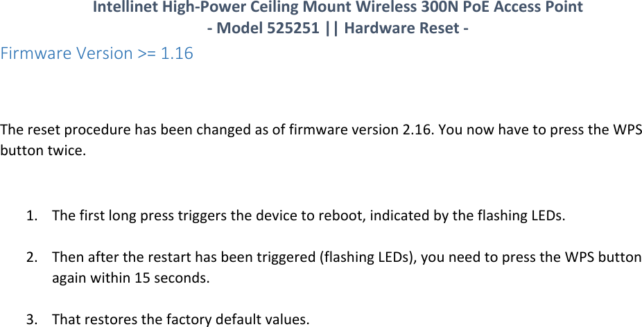 Page 2 of 2 - 525480_portforwarding_setupx  525251 Factory Reset