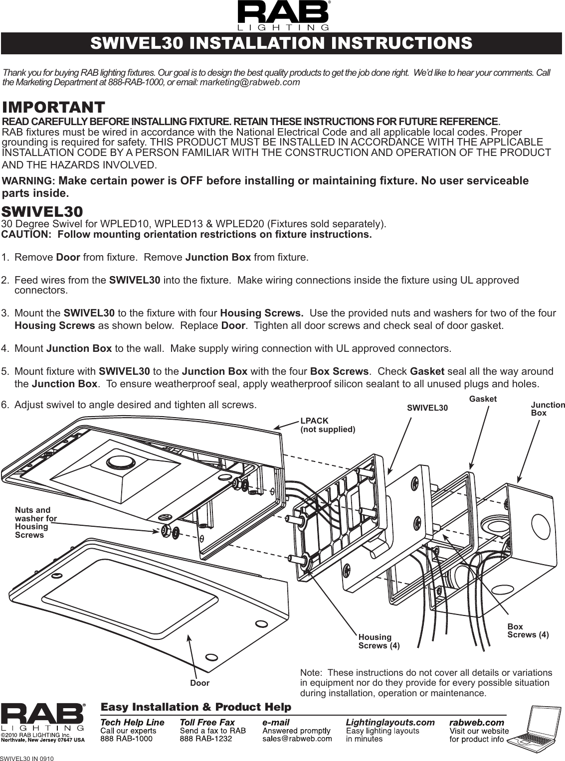 Page 1 of 1 - Installation Directions