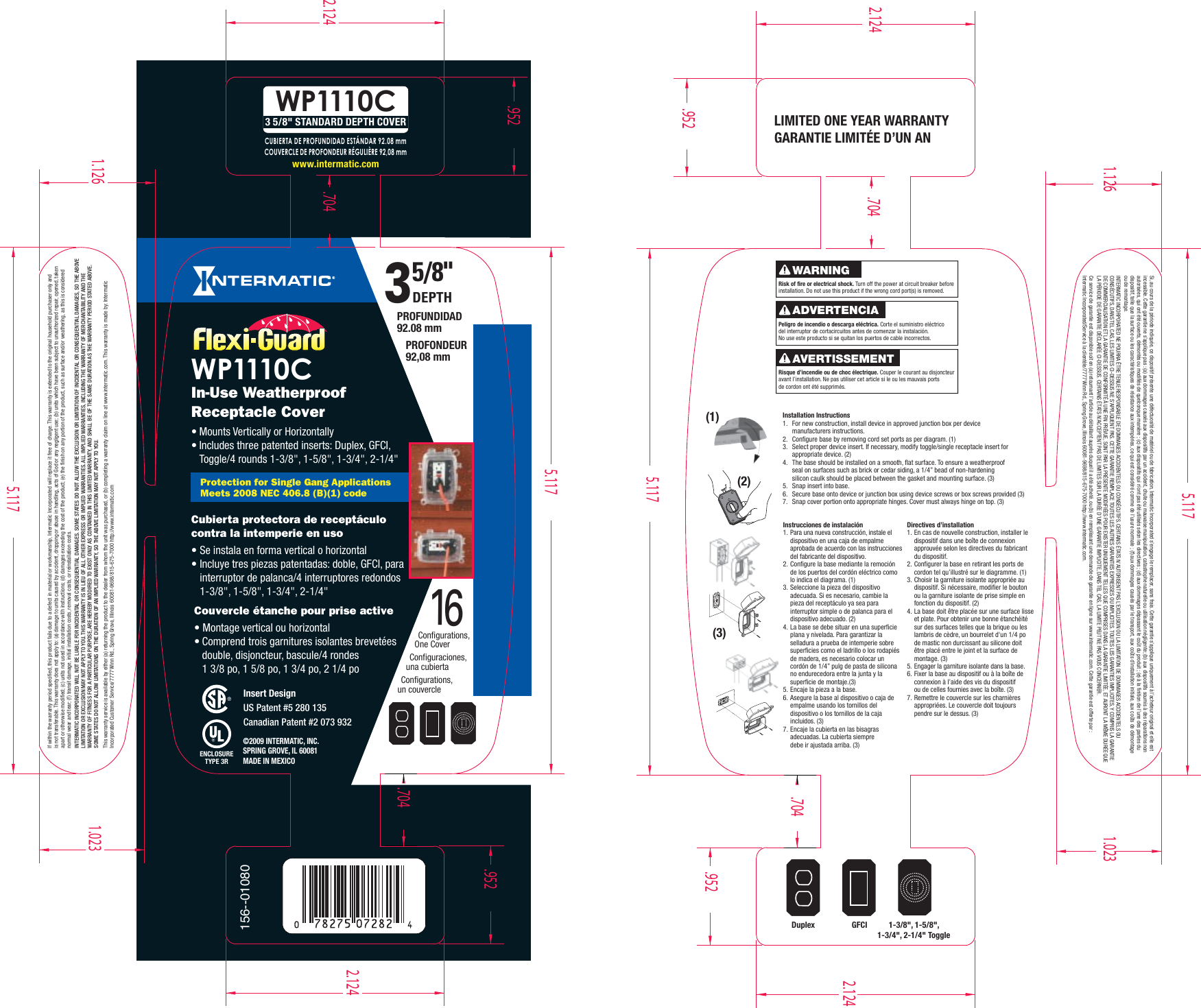 Page 1 of 1 - WP1110C-01080  Installation Directions