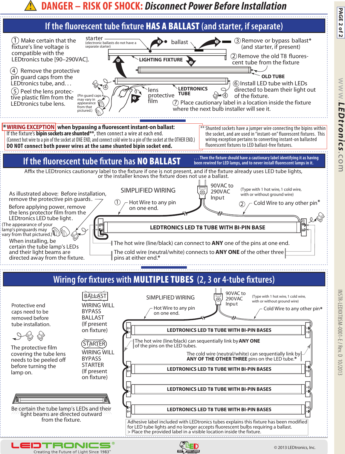 Page 2 of 2 - Installation Directions