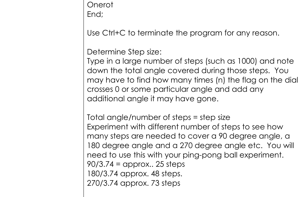 Page 4 of 4 - Instructions For Setting Up Stepper Motor