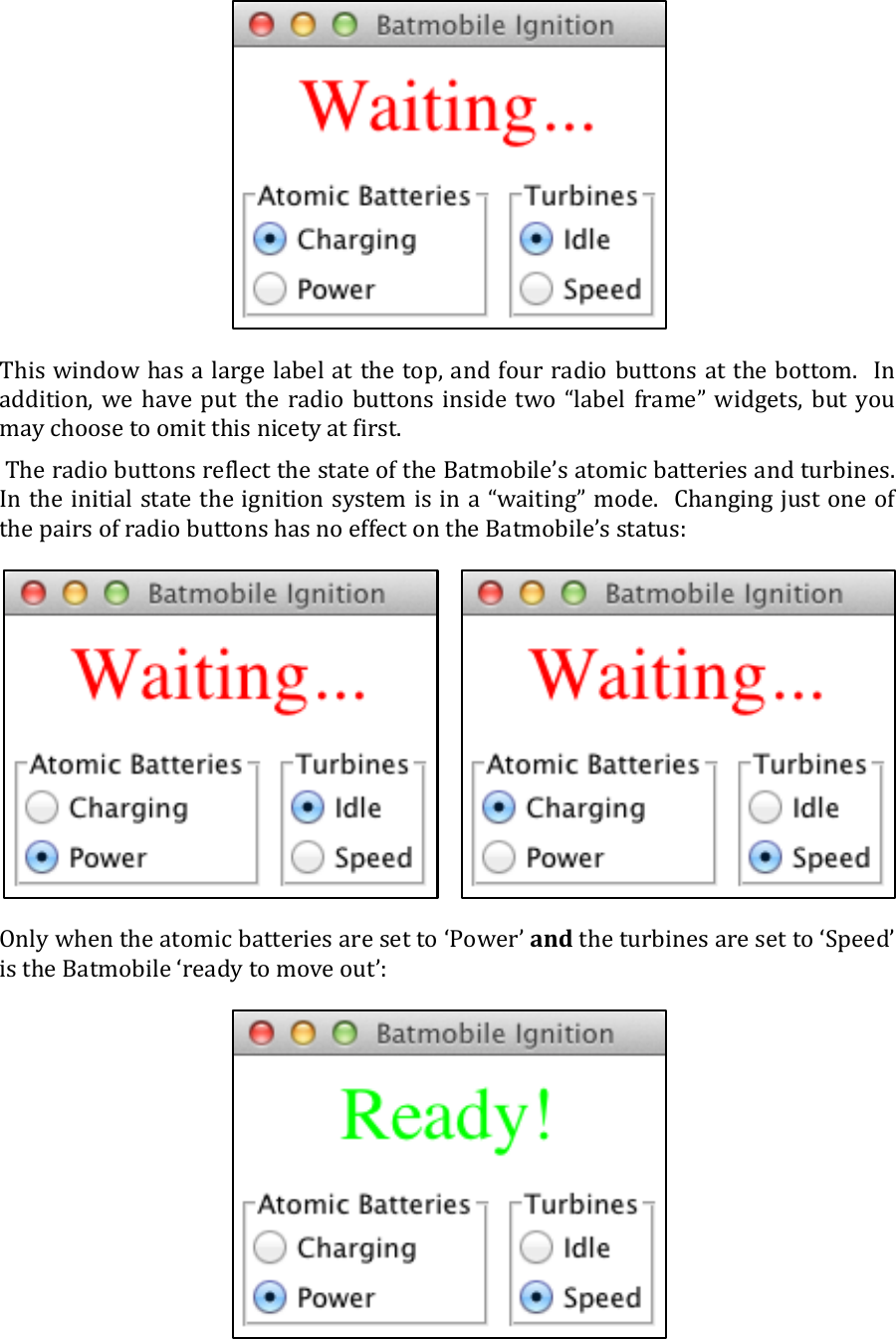 5 batmobile Ignition Instructions