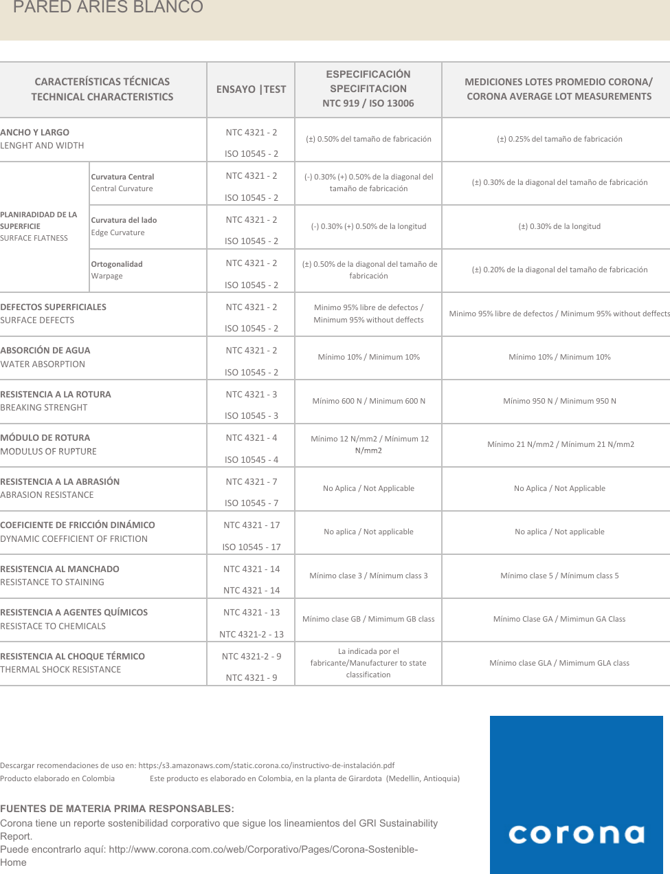Page 2 of 2 - Base De Datos Fichas Comerciales 2016m  606759001-pared-aries-blanco-technical-sheet-606759001