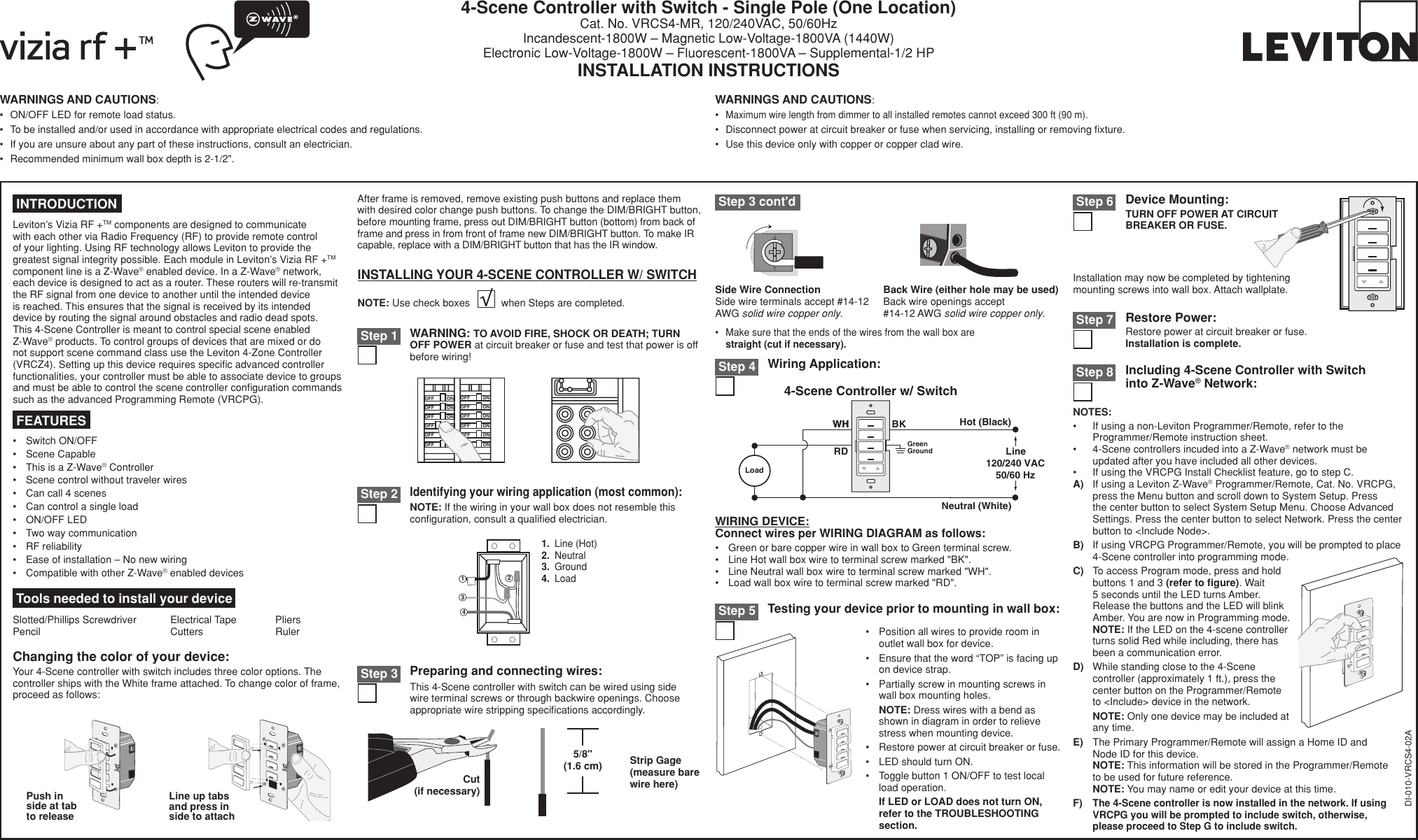 Page 1 of 2 - Installation Directions