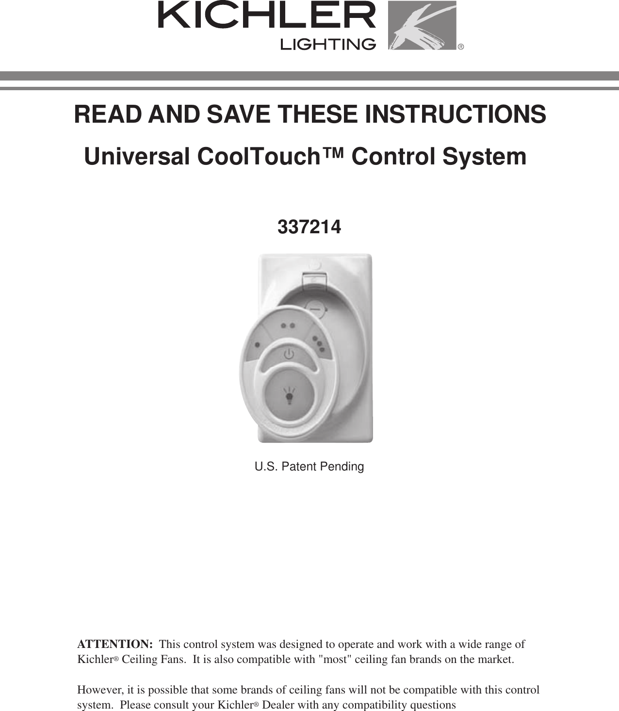 Page 1 of 4 - KCL-Remote-337009-cover IM  Installation Directions