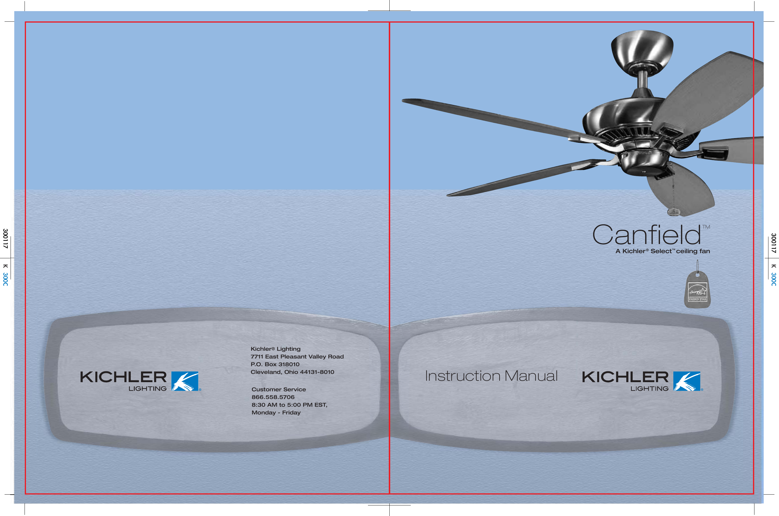 Kichler Ceiling Fan Instruction Manual