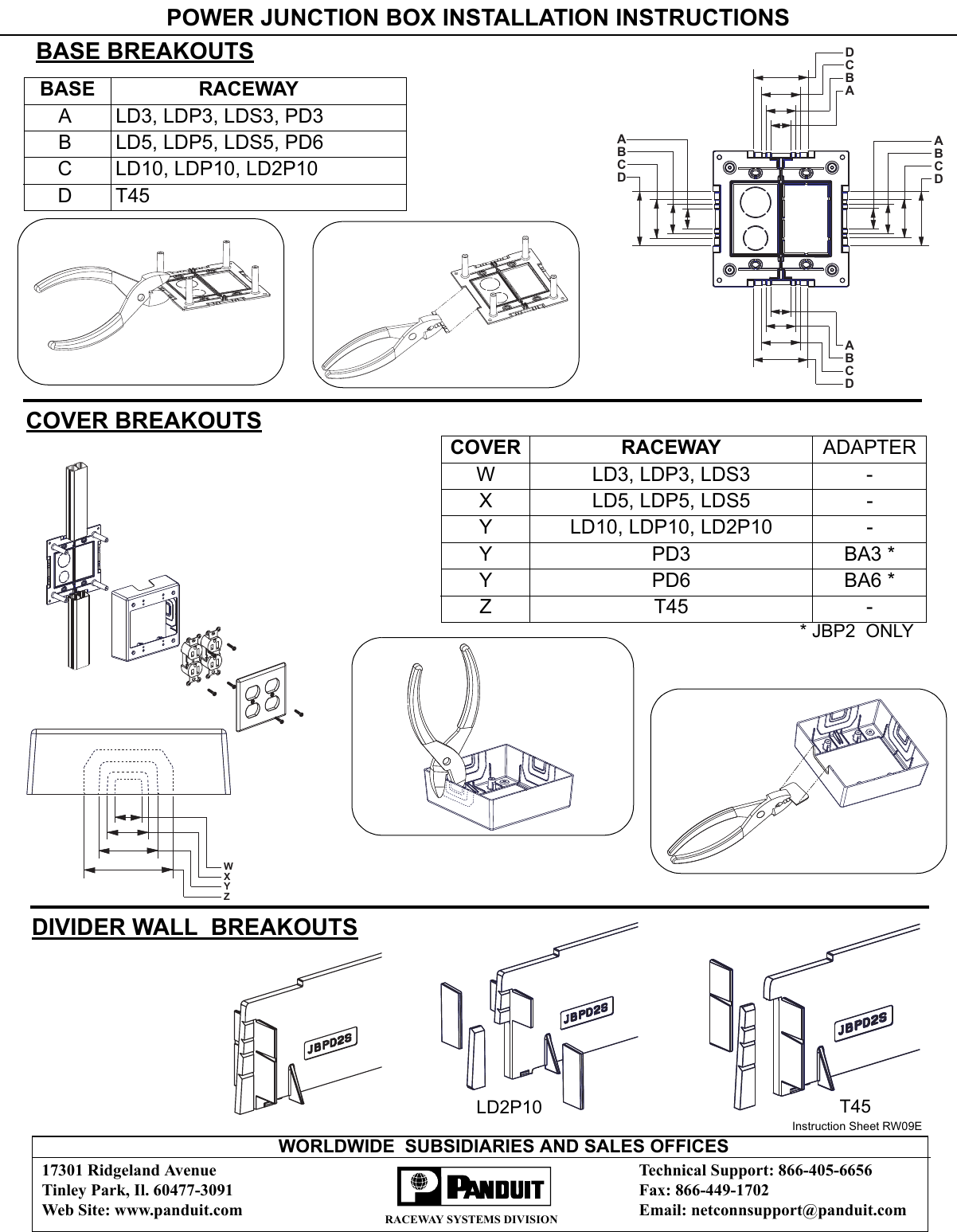 Page 2 of 2 - RW09E_REVF  Installation Directions