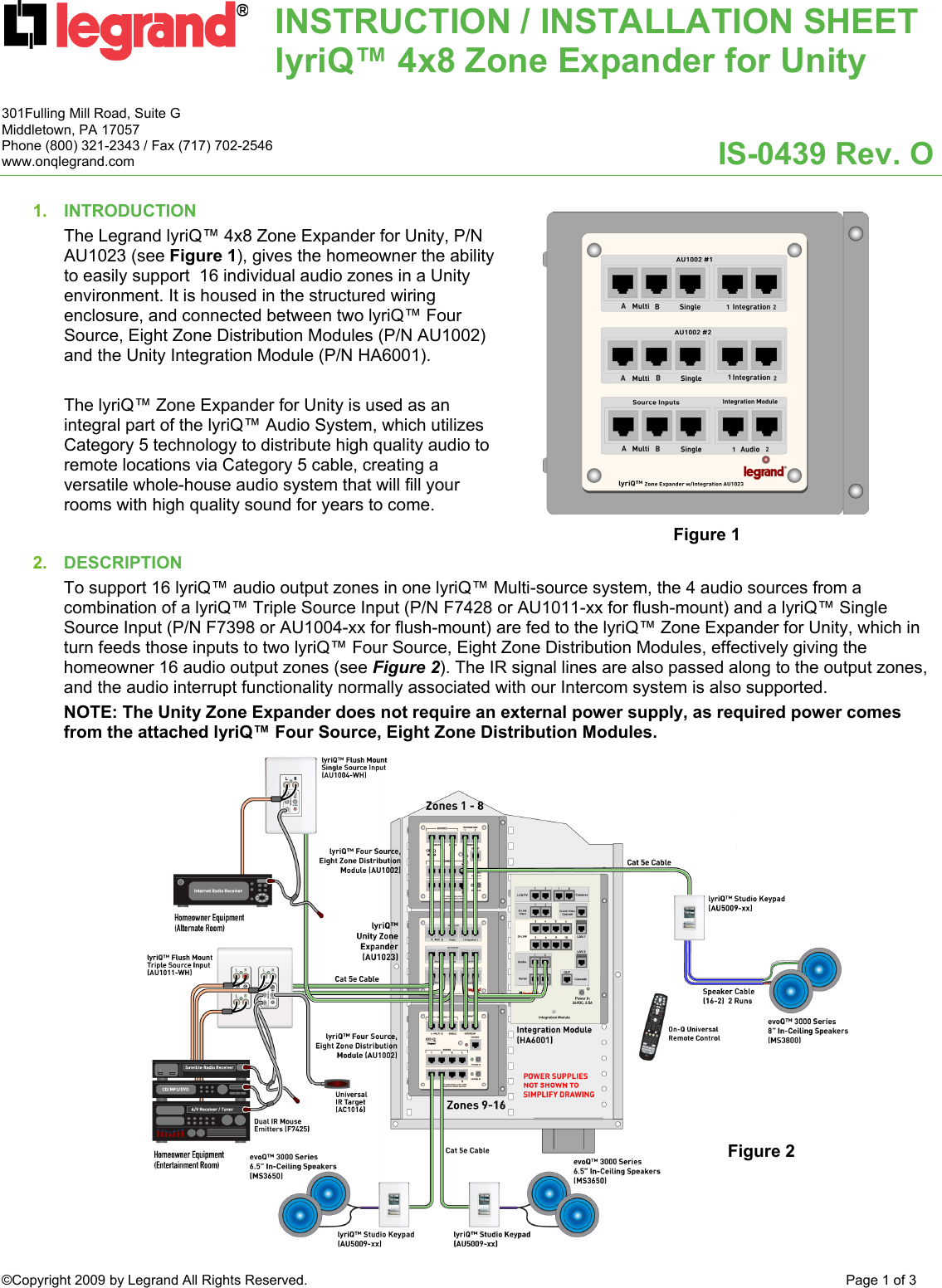 Page 1 of 3 - IS-0439  Installation Directions