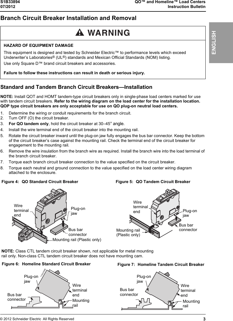 Page 3 of 8 - S1B33894  Installation Directions