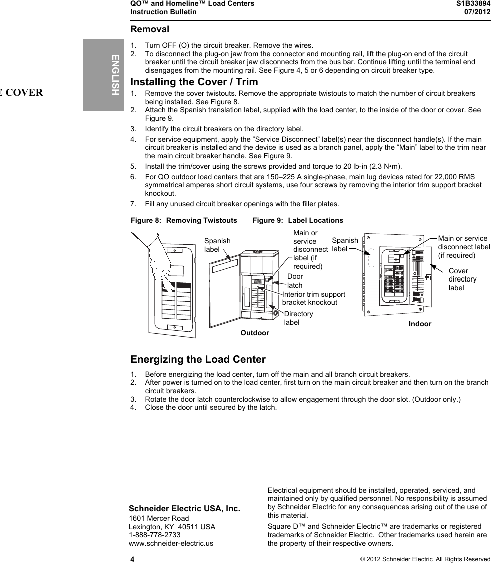 Page 4 of 8 - S1B33894  Installation Directions