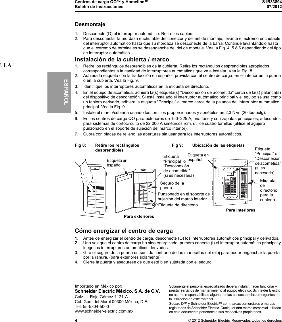 Page 8 of 8 - S1B33894  Installation Directions