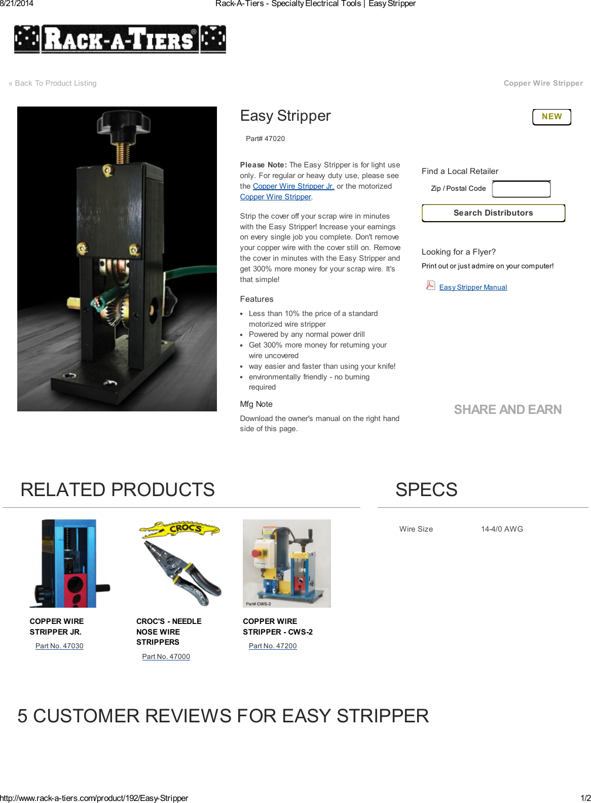 Page 1 of 2 - Product Detail Manual 