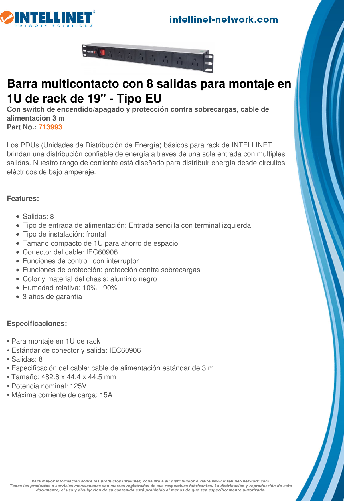 Datasheet 713993 Spanish - 