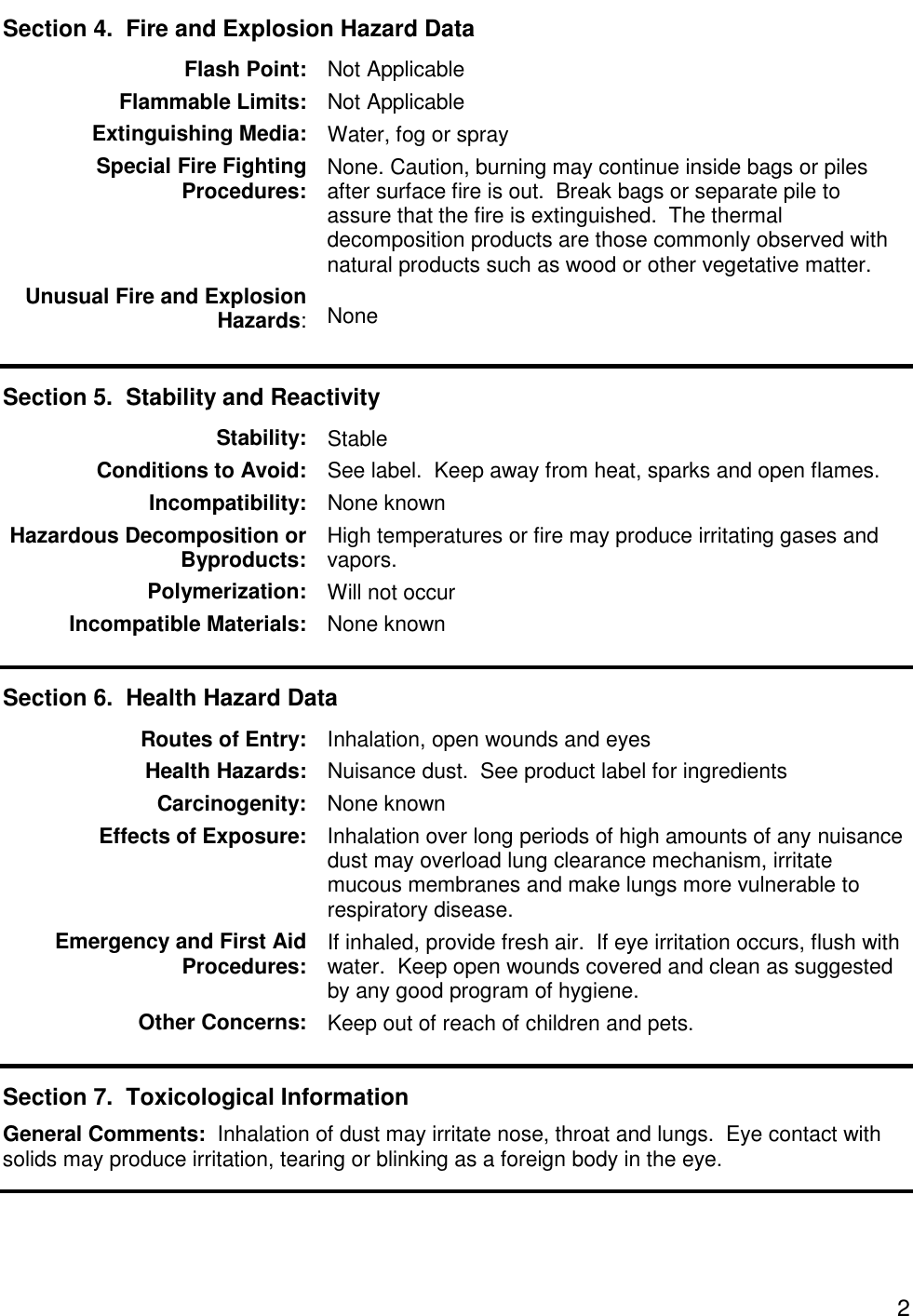 Page 2 of 3 - Material Safety Data Sheet  714565 MSDS