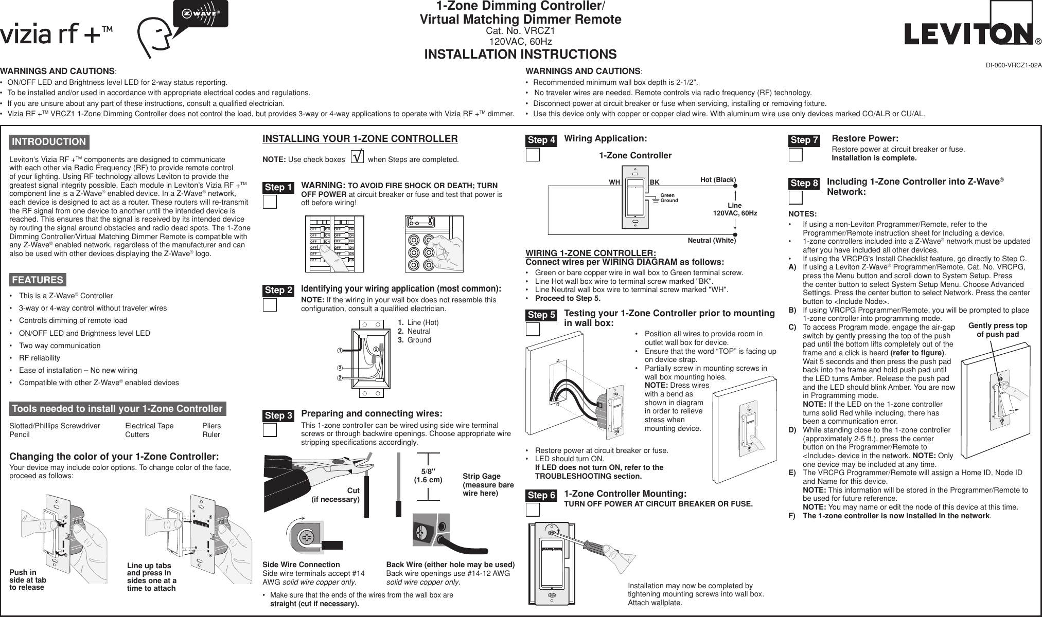 Page 1 of 2 - Installation Directions