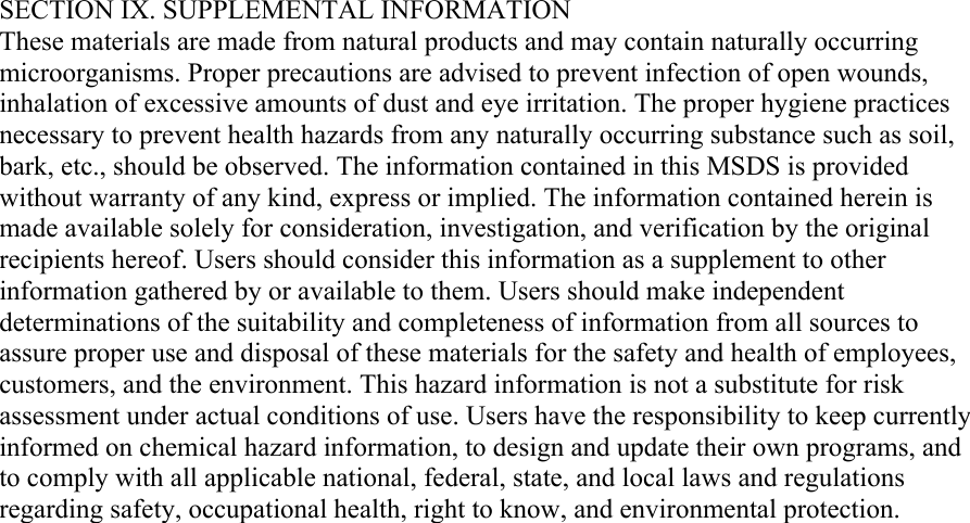 Page 3 of 3 - MSDS_OrganicMechanicsPremiumBlendPottingSoilx  715935 MSDS