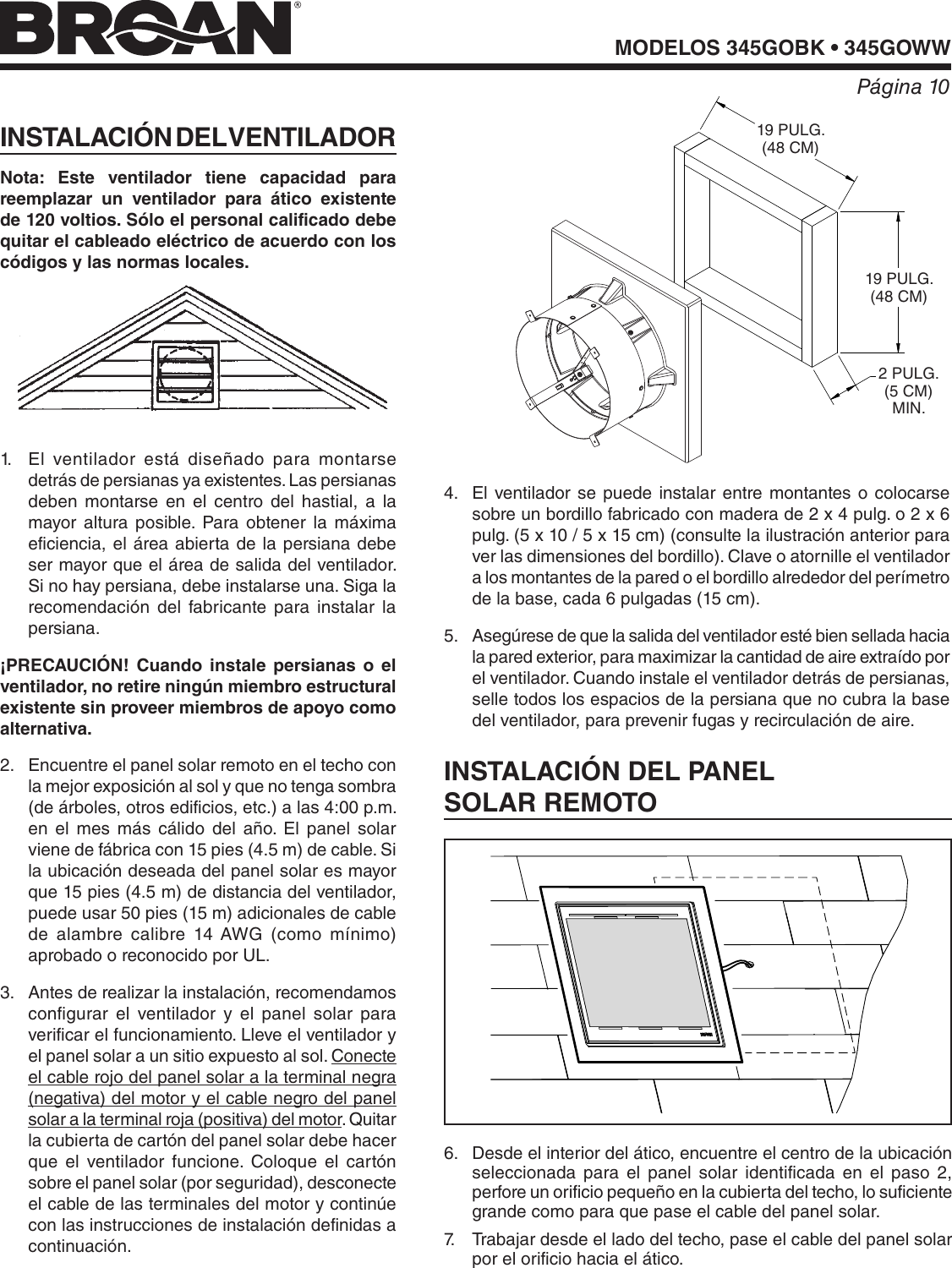 Page 10 of 12 - Installation Directions