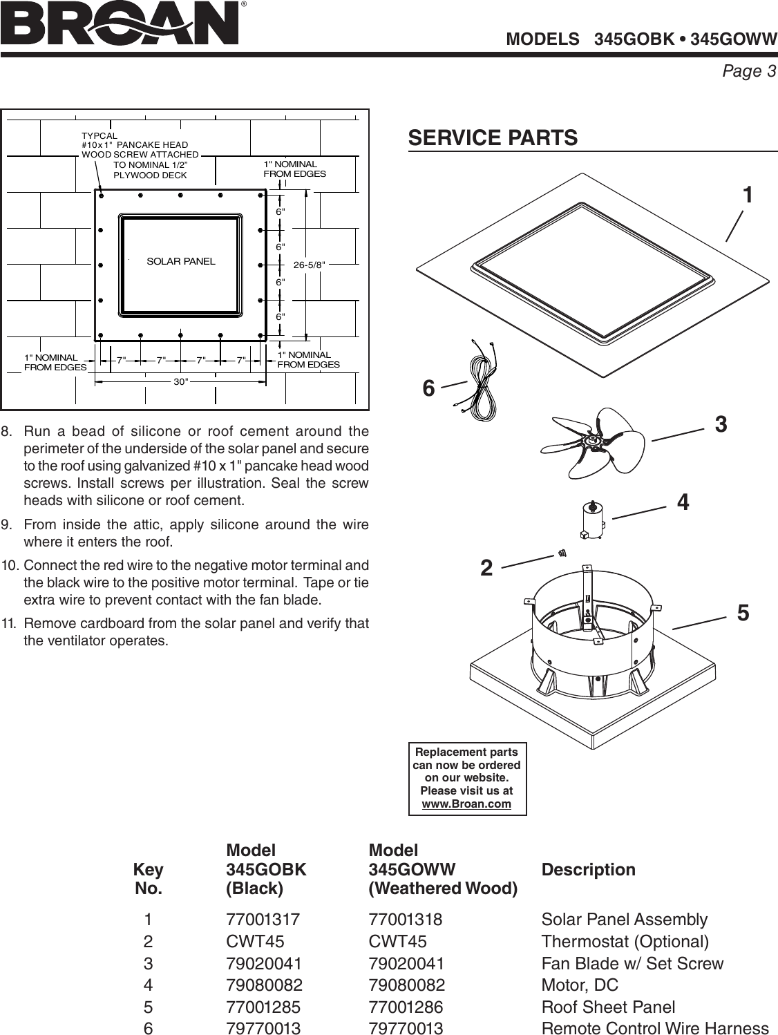 Page 3 of 12 - Installation Directions