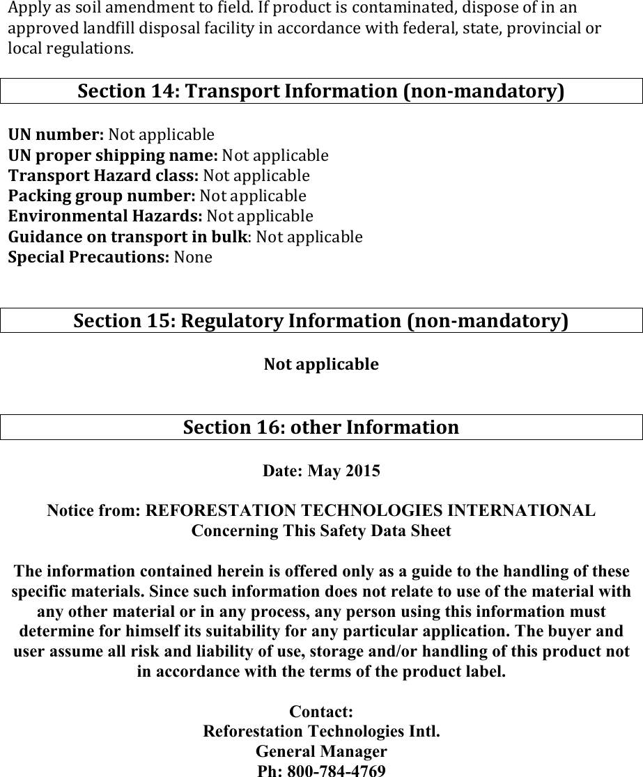 Page 4 of 4 - Xtreme Gardening Mykos WP SDS-revised  721220 SDS