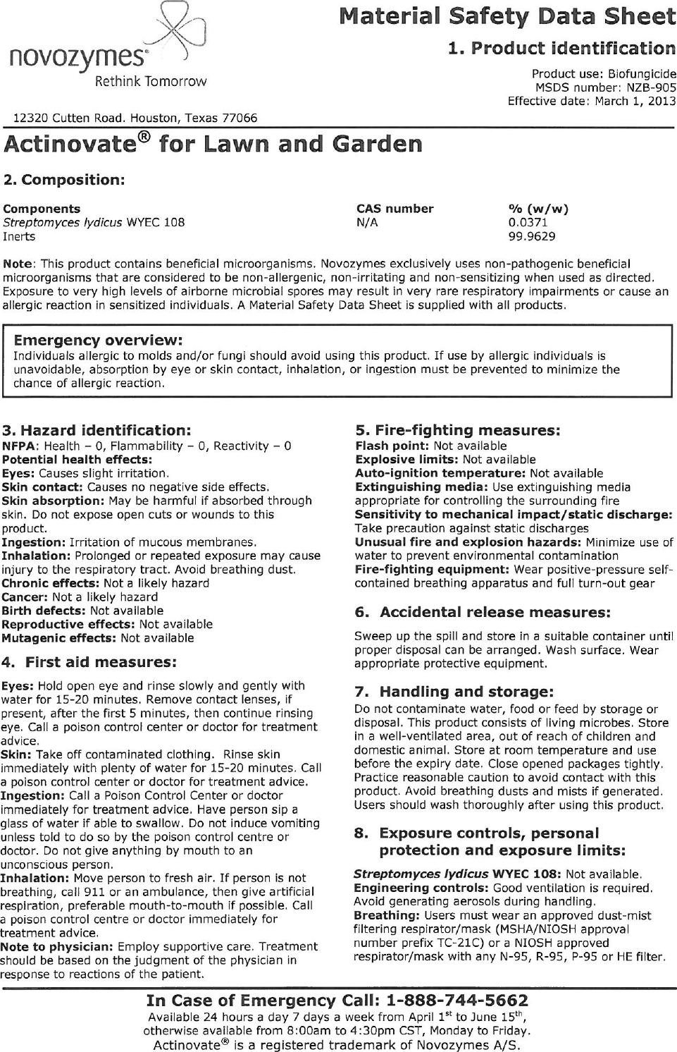 Page 1 of 2 - 721505 MSDS