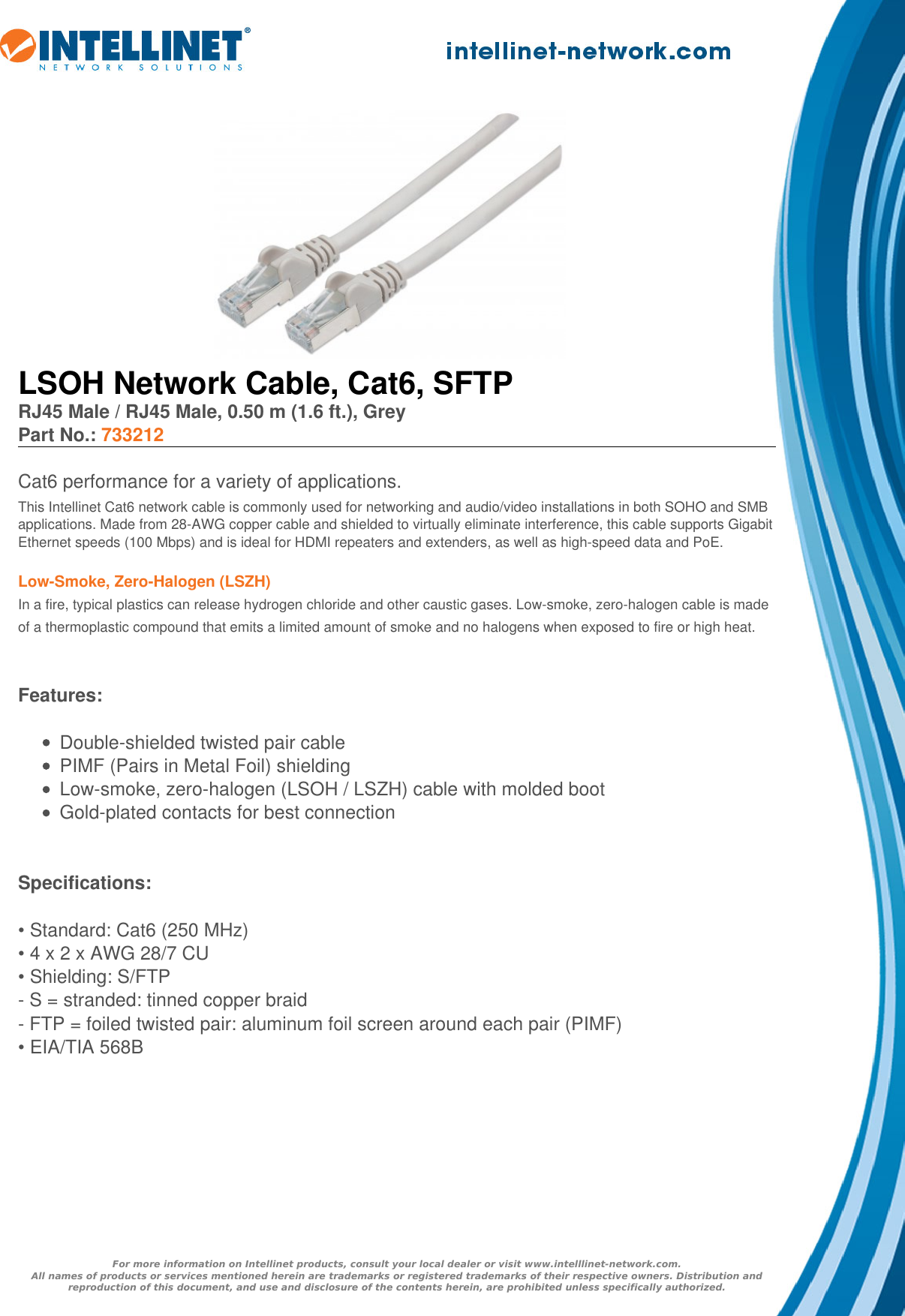 Page 1 of 2 - Datasheet  733212 English