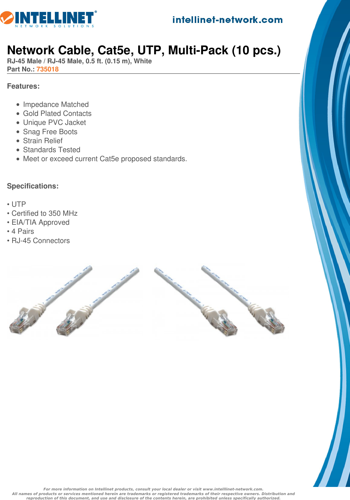 Page 1 of 2 - Datasheet  735018 English