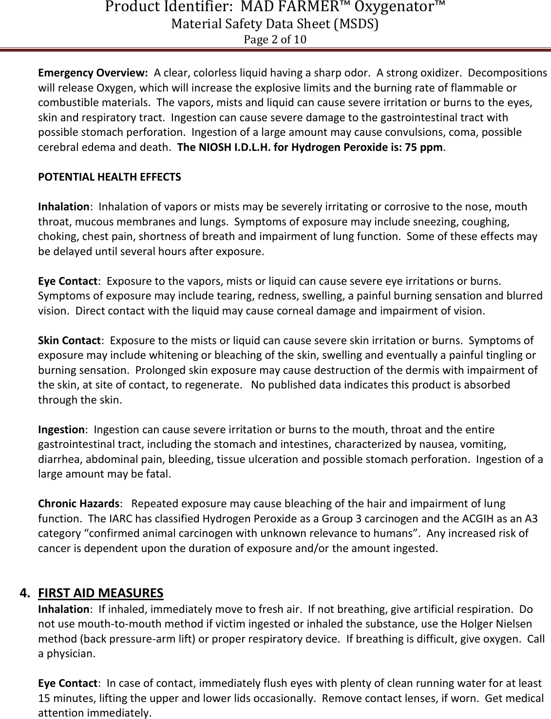 Page 2 of 10 - 749976 MSDS