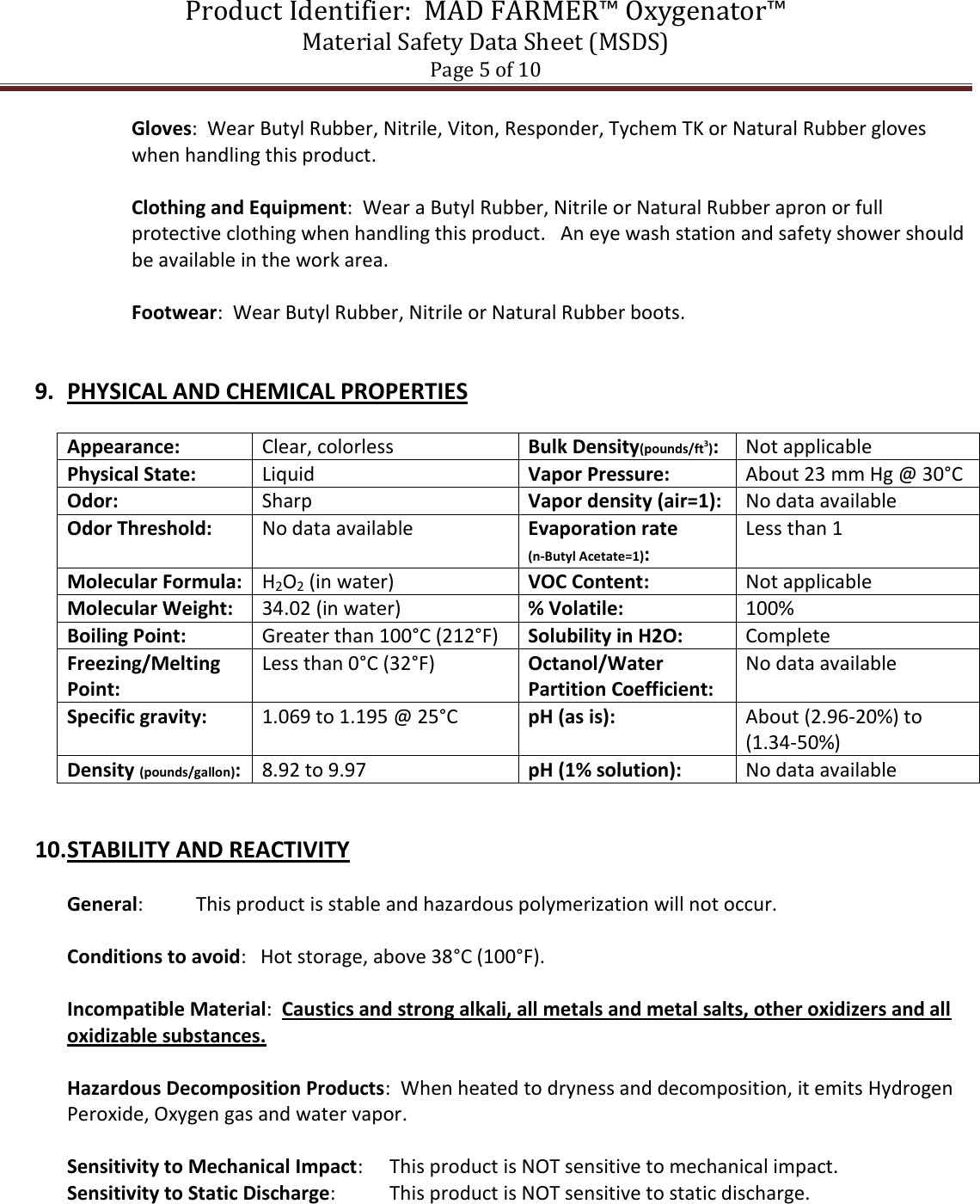 Page 5 of 10 - 749976 MSDS