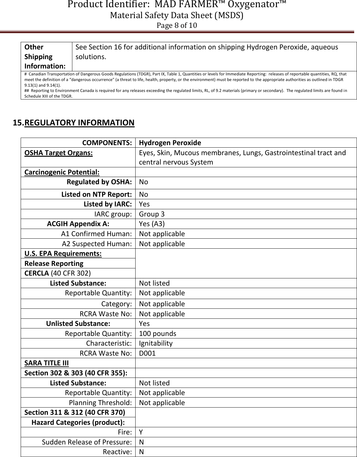 Page 8 of 10 - 749976 MSDS