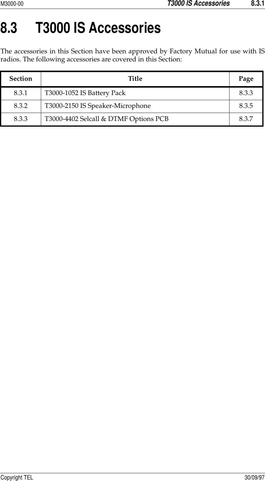 Page 1 of 8 - T3000/M3000-00-202 Service Manuals/8.3.1-8.3.8 8.3.1-8.3.8