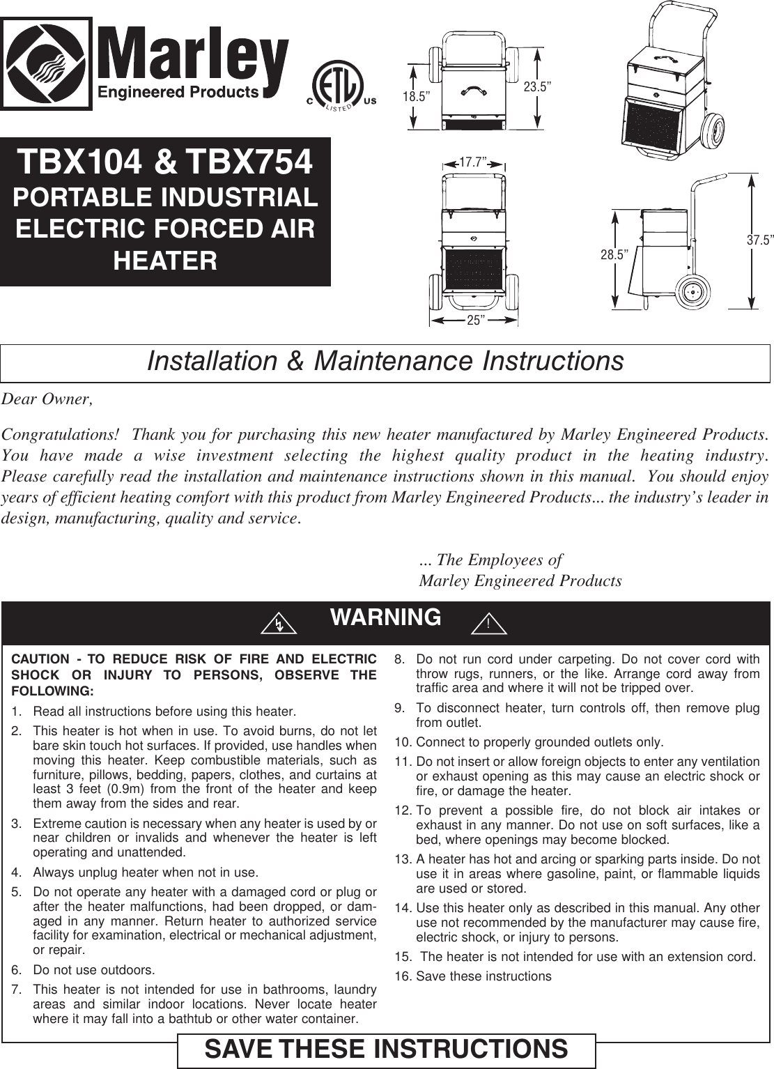 Page 1 of 12 - Installation Directions