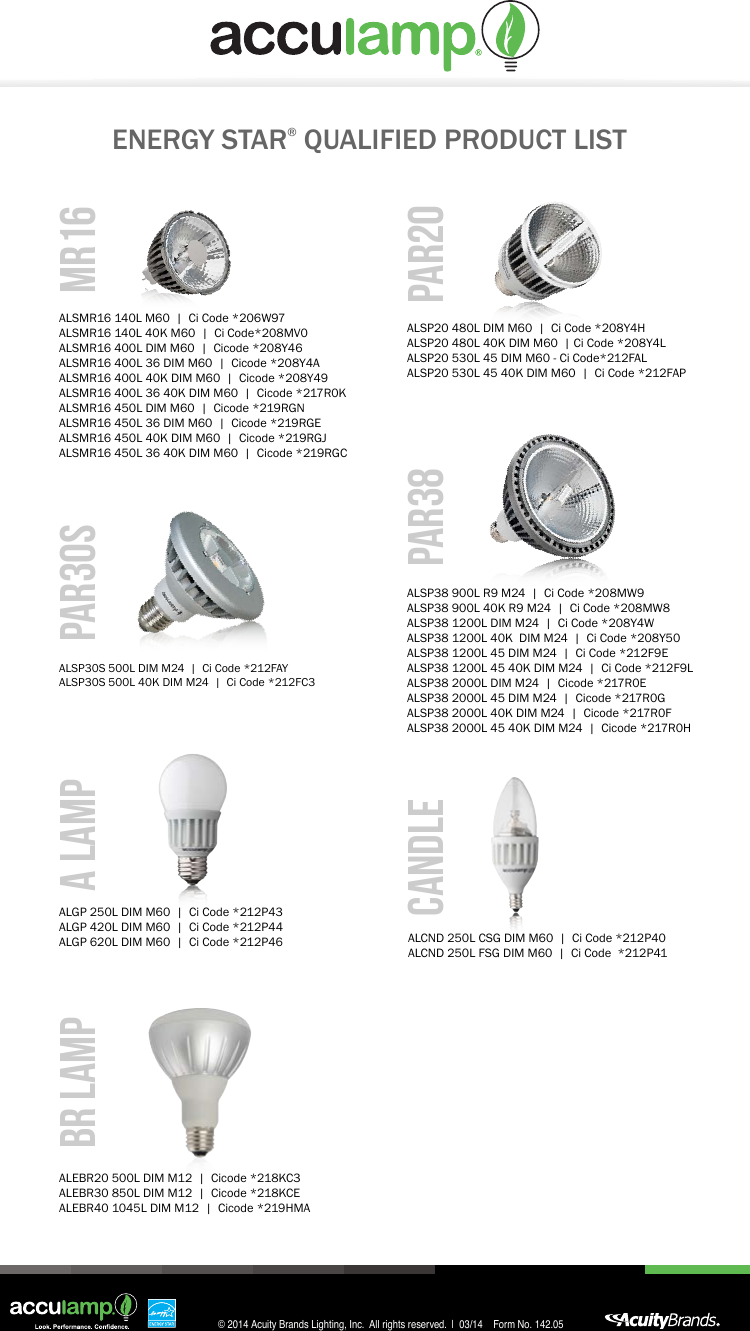 Page 1 of 1 - Energy Star & Dimmable Postcard - Side-0304  Brochure