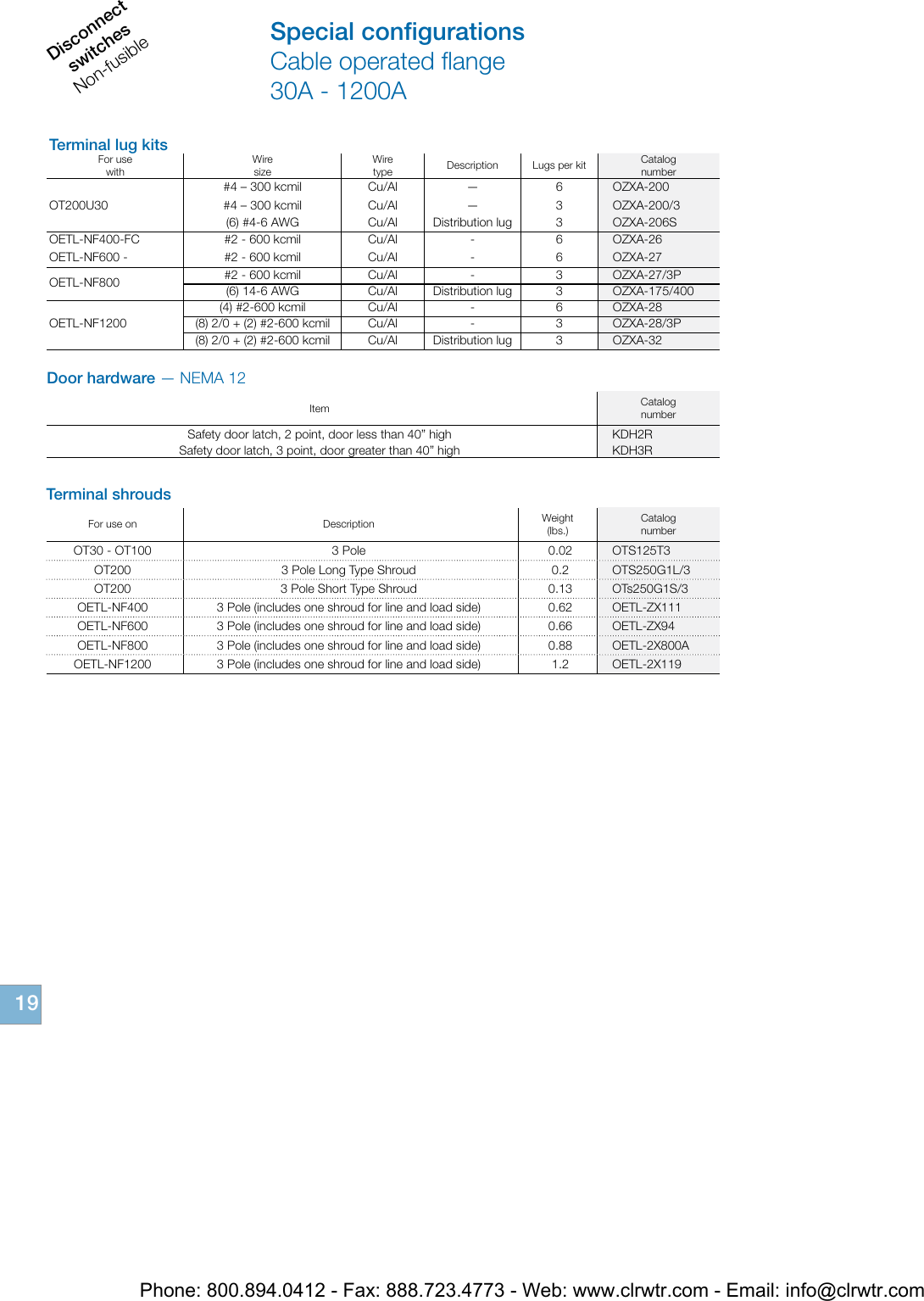 Page 10 of 12 - ABB Non-Fusible Disconnect Switches